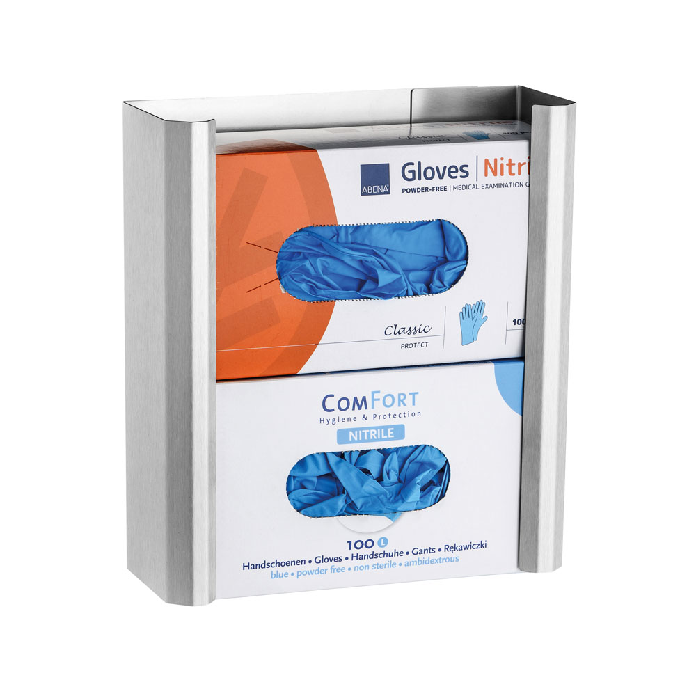 Weißer Einweghandschuh-Spender Aus Kunststoff – Für Boxen, 140x90x270 Mm, Inkl. Montagezubehör, Für Praxis, Labor & Werkstatt