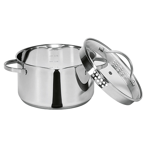 Kochtopf mit Ausguss, 5 l, Ø 24 cm, Edelstahl