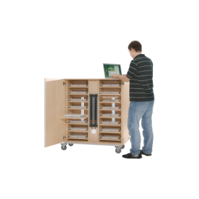 Aufbewahrungsschrank für Laptops mit 14 Fachböden, 14 Steckdosen Aufbewahrungsschrank für Laptops mit 14 Fachböden, 14 Steckdosen-image