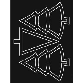 Dekorations-Set Bäume und Sterne-image