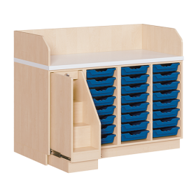 Wickelkommode, vierreihig B/H: 143x113 cm, Ausziehbarer Aufstieg, 24 Boxen Wickelkommode, vierreihig B/H: 143x113 cm, Ausziehbarer Aufstieg, 24 Boxen-image