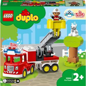 Duplo Löschauto mit Schlauch und Feuerwehrmann-image