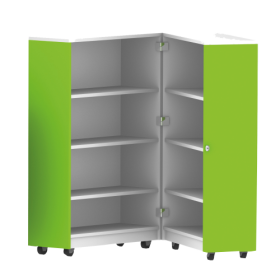 Bücherwagen mit 6 Einlegeböden, zusammenklappbar, fahrbar B/H/T: 80x126x64 cm-image