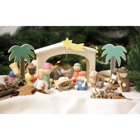 Spielset Holzkrippe Weihnachtsgeschichte-image