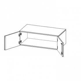 Aufsatzschrank, 1 Ordnerhöhe - Serie evo180 B/H/T: 100x36x40 cm, 2 Türen, abschließbar-image