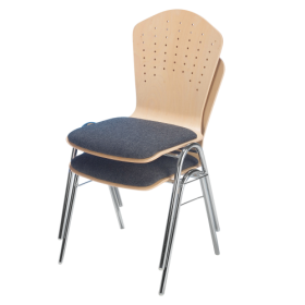 Stuhl Elena Ausführung: mit Sitz- und Rückenpolster, Sitzschale gebeizt, Sitzhöhe: 46 cm-image