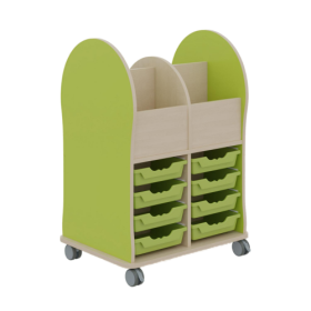 Leseratte Maxi, 4 Fächer und 8 Schübe Mit 8 Ergrotray Boxen C1 Leseratte Maxi, 4 Fächer und 8 Schübe Mit 8 Ergrotray Boxen C1-image