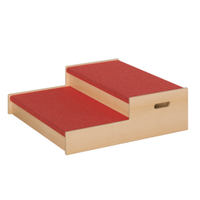 Spielpodest - Stufenpodest klein B/H/T: 78x12/24x78 cm, mit Tretford Teppich-image