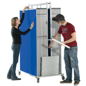 Transportwagen NSTT-W190-20 für 20 Moderationstafeln und Stative B/H/T: 160x192x77 cm für 20 Moderationstafeln und Stative-image