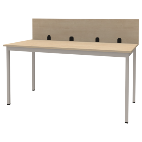 Tisch mit Aufsatz- Sichtblende und 40 mm Rundrohrgestell Tischgestell mit Rundrohr Standbeinen Ø 40 mm, die Tischhöhe 72 cm oder nach DIN ist wählbar Tisch mit Aufsatz- Sichtblende und 40 mm Rundrohrgestell Tischgestell mit Rundrohr Standbeinen Ø 40 mm, die Tischhöhe 72 cm oder nach DIN ist wählbar-image