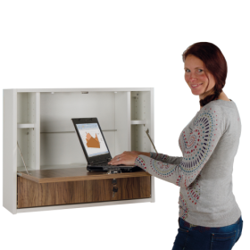 Notebookschrank zur Wandmontage für 1 Notebook B/H/T: 75x60x22 Notebookschrank zur Wandmontage für 1 Notebook B/H/T: 75x60x22-image