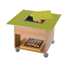 Materialspielwagen mit Linoleumoberfläche B/H/T: 80x60x80, inkl. herausnehmbarem Deckel-image