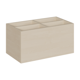 Bücher- und Baupodestkiste, zu Linoleumpodesten B/T: 70x40 cm, Höhe wählbar, 4fach-Unterteilung Bücher- und Baupodestkiste, zu Linoleumpodesten B/T: 70x40 cm, Höhe wählbar, 4fach-Unterteilung-image