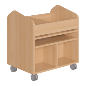 Bastelwagen "Kreativbasti 1", fahrbarer Kreativwagen B/H/T: 70,5x74,3x50 cm, Bastelwagen mit 7 Fächern für Papier und Bastelmaterial-image