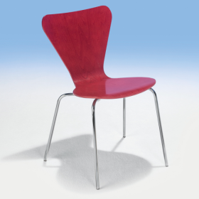 Stuhl Julia mit 4-Fuß-Gestell und Stapelschutz B/H/T: 44x80x53 cm, Sitzhöhe: 48 cm-image