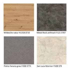 Arbeitsplatte 60 cm tief 38 mm dicke Arbeitsplatte mit Rundkante und widerstandsfähiger Beschichtung zur Ausstattung von Arbeitsflächen-image