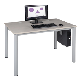 höhenverstellbarer EDV-Tisch, mit Rundrohr und Bleckkabelkanal Größe und Farbe wählbar, höhenverstellbar: 58-76 cm höhenverstellbarer EDV-Tisch, mit Rundrohr und Bleckkabelkanal Größe und Farbe wählbar, höhenverstellbar: 58-76 cm-image