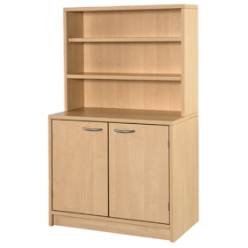 Puppenanrichte mit Doppeltür u. Regalaufsatz B/H/T: 67x110x36 cm-image