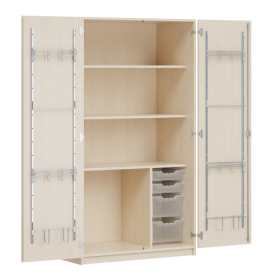 Zweitüriger Musikschrank MOFF 4, mit 4 ErgoTray-Boxen, 3 Einlegeböden B/H/T: 104,5x190x60 cm Zweitüriger Musikschrank MOFF 4, mit 4 ErgoTray-Boxen, 3 Einlegeböden B/H/T: 104,5x190x60 cm-image