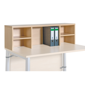 Thekenaufsatz für Schreibtische B/H/T: 120x36x32 cm, 2 Trennwände, 2 Einlegeböden-image