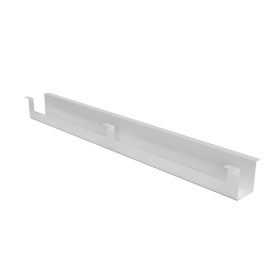 Kabelkanal mit Durchlassbohrung an der Platte für höhenverstellbare Tische Modell EHC für 160 cm breite Tische, Farbe weiß-image