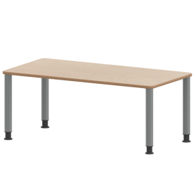 Tisch ZALOTTI mit Schichtstoff-Belag Rechtecktische, Maße B/T: 120...160x60...80 cm, Höhen 41…76 cm, Stahlrohrbeine Ø 60 mm, Fußvariante: höhenverstellbar Tisch ZALOTTI mit Schichtstoff-Belag Rechtecktische, Maße B/T: 120...160x60...80 cm, Höhen 41…76 cm, Stahlrohrbeine Ø 60 mm, Fußvariante: höhenverstellbar-image