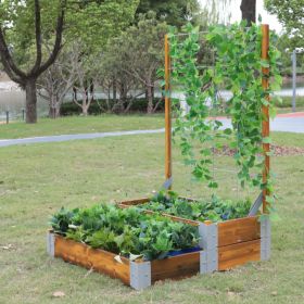 IMG102220_29390 Mehrstufiges Hochbett mit Rankgitter-image