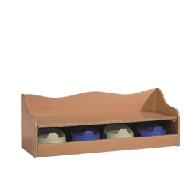 Topfbank für 4 Töpfchen B/H/T: 107x35x37 cm, klappbare Sitzfläche-image