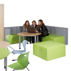 CUBE "Big Sofa" Set bestehend aus 6 Teilen, schwer entflammbar B/H/T: 225x75x75 cm, Sitzhöhe 40 cm-image