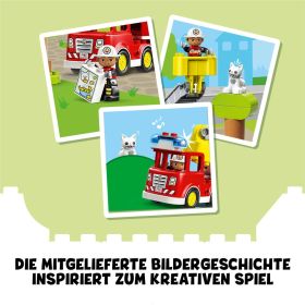 Duplo Löschauto mit Schlauch und Feuerwehrmann-image