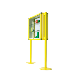 Aluvitrine Modell WV2 H/T: 195x30 cm, Breite wählbar-image