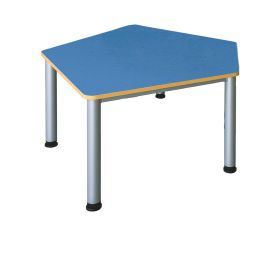 Fünfecktisch mit Linoleumplatte, klein, Höhe 76 cm - Farbe nach Wahl-image
