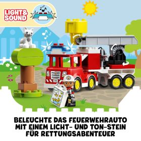 Duplo Löschauto mit Schlauch und Feuerwehrmann-image