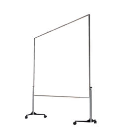 Moderationswand Serie MTW mit Kartonageoberfläche Tafelformat: 120x150 cm, Gesamthöhe: 195 cm, weiß Kartoniert-image