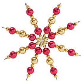 IMG78378_3866 Perlensterne Bastelset für 5 Sterne, Rot-Gold-image