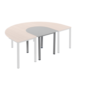 Tisch "halbes Oval" Tischhöhe wählbar von 58 bis 76 cm-image