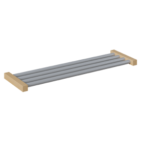 Schuhrost mit Aluminiumrohren Schuhablage für Garderobenbänke mit Anzahl Sitzplätzen , H/T: 4x28 cm-image