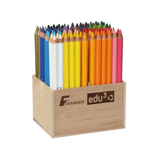 edu³ Prime Jumbo Sechskantgriff, Holzaufsteller mit 96 Stiften-image