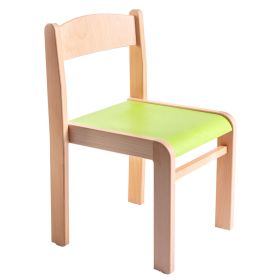 Stapelstuhl LIMBI mit Linoleum, Sitzhöhe 21 cm - Farbe nach Wahl-image