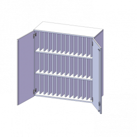 Aufsatzschrank für Klassenbücher, 3 Ordnerhöhen - Serie evo180 B/H/T: 100x108x40 cm, 3 Reihen für je 14 Klassenbücher-image
