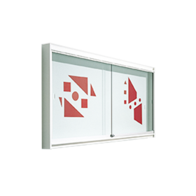 Holzvitrine Modell IV 1 H/T: 100x12 cm, Breite und Rückwandmaterial wählbar-image