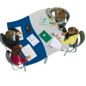 Wellentisch Zweisitzer B/T: 130x65 cm, Höhenverstellbar: 58-70 cm, ABS-Kante Wellentisch Zweisitzer B/T: 130x65 cm, Höhenverstellbar: 58-70 cm, ABS-Kante-image