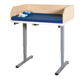 Wickeltisch elektrisch höhenverstellbar mit Stahlgestell, B/H: 107x64-129 cm Wickeltisch elektrisch höhenverstellbar mit Stahlgestell, B/H: 107x64-129 cm-image