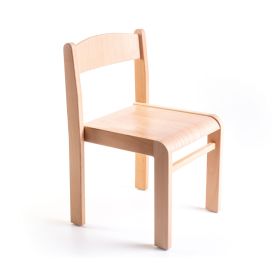 Stapelstuhl LIMBI mit Linoleum, Sitzhöhe 26 cm - Farbe nach Wahl-image