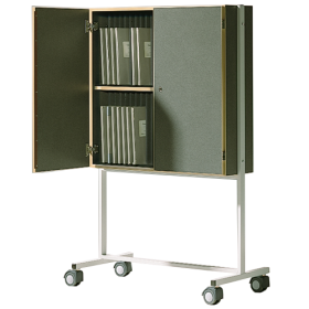 Klassenbuchwagen zur Unterbringung von Klassenbüchern DIN A4, Serie KLW-46, fahrbar B/H/T: 93x149x27 cm-image