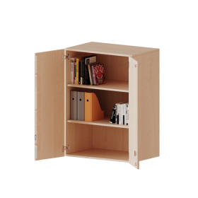 Aufsatzschrank, 3 Ordnerhöhen - Serie evo180 B/H/T: 100x108x60 cm, 2 Türen, abschließbar-image