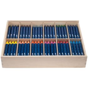 IMG101825_27440 edu3 Jumbo Wachsmalkreide, Holzbox mit 144 Stiften-image