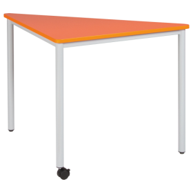 Pythagoras Dreiecktisch fahrbar mit Melamin Tischplatte B/H/T: 120x76x85 cm Mobiler Dreiecktisch mit Tischplatte Melamin, Tischhöhe DIN 06 - 76 cm-image