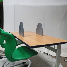 5x Polystyrol Schutzwand als Tischaufsteller B/H: 65x55 cm-image