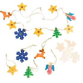 Weihanchtsanhänger aus Holz, 50er-Set-image